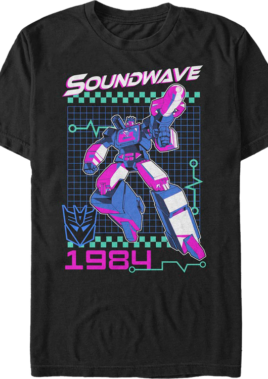 Neon Soundwave Transformers T-Shirt - main product image