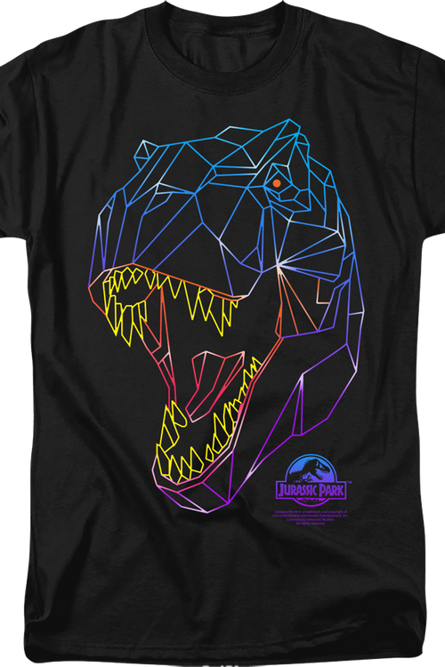 Neon Tyrannosaurus Rex Jurassic Park T-Shirtmain product image