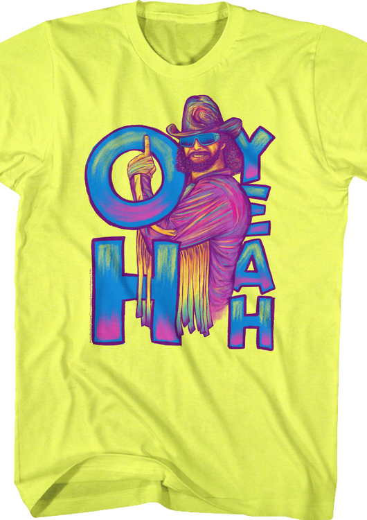 Neon Yellow Macho Man Randy Savage T-Shirt - main product image