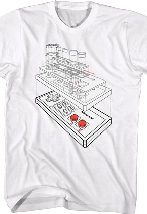 NES Controller Schematic Nintendo T-Shirt