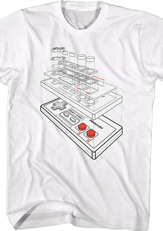 NES Controller Schematic Nintendo T-Shirt - main product image