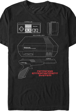 NES Schematic Nintendo T-Shirt