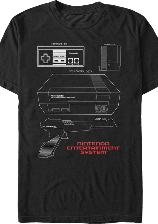 NES Schematic Nintendo T-Shirt - main product image
