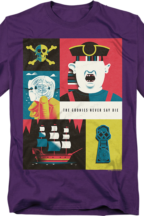Never Say Die Collage Goonies T-Shirtmain product image