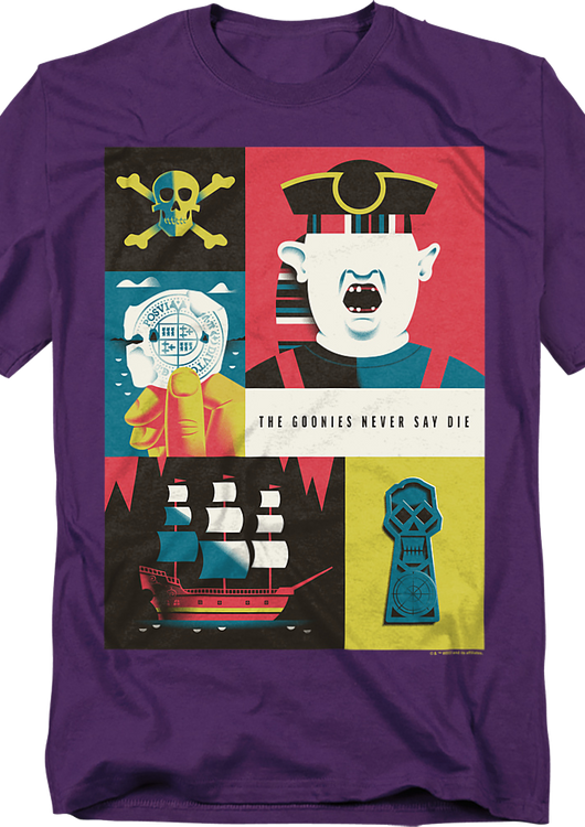 Never Say Die Collage Goonies T-Shirt - main product image