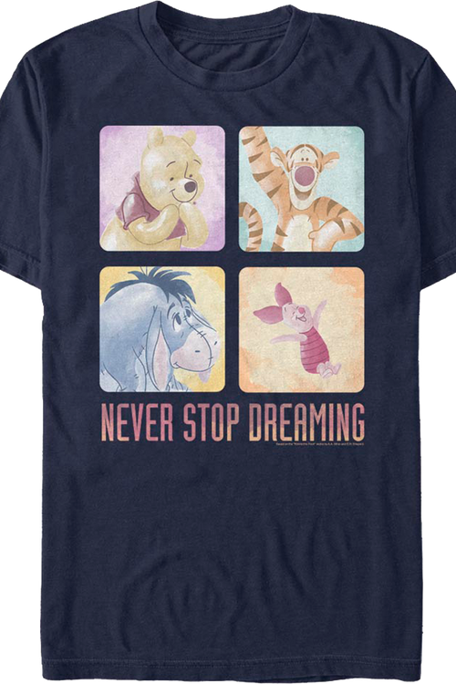 Never Stop Dreaming Winnie The Pooh T-Shirtmain product image