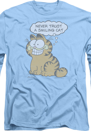 Never Trust A Smiling Cat Garfield Long Sleeve Shirt
