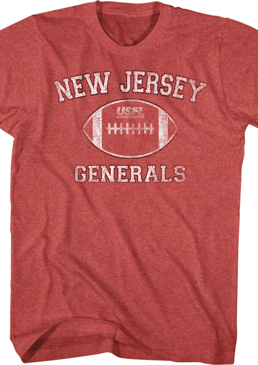 Red New Jersey Generals USFL T-Shirt - main product image