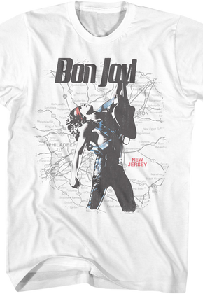 New Jersey Map Bon Jovi T-Shirt