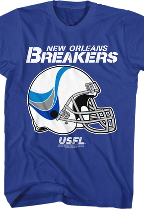 New Orleans Breakers Logo & Helmet USFL T-Shirt