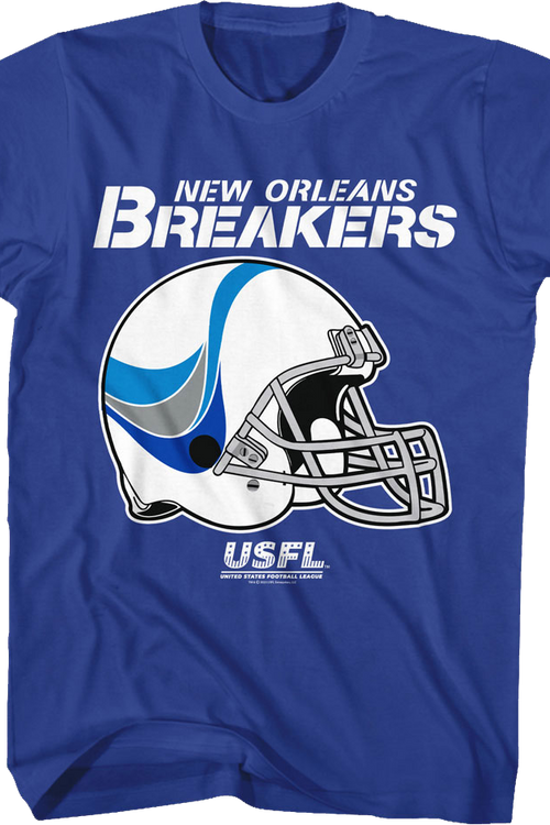 New Orleans Breakers Logo & Helmet USFL T-Shirtmain product image