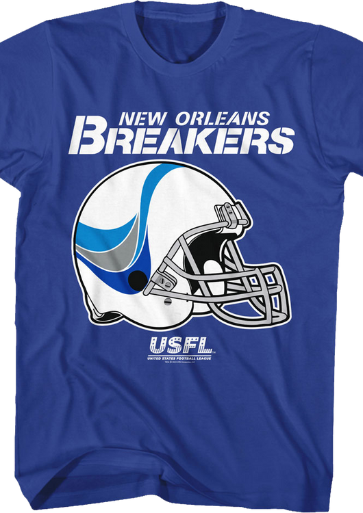New Orleans Breakers Logo & Helmet USFL T-Shirt - main product image