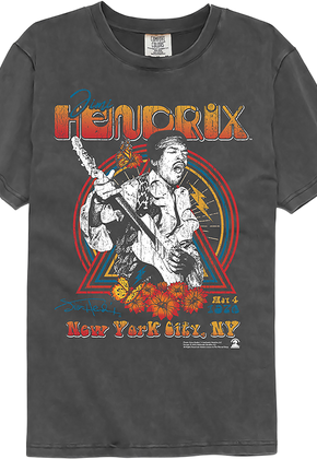 New York 1970 Jimi Hendrix Comfort Colors Brand T-Shirt