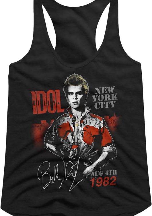 Ladies New York City 1982 Billy Idol Racerback Tank Top - main product image