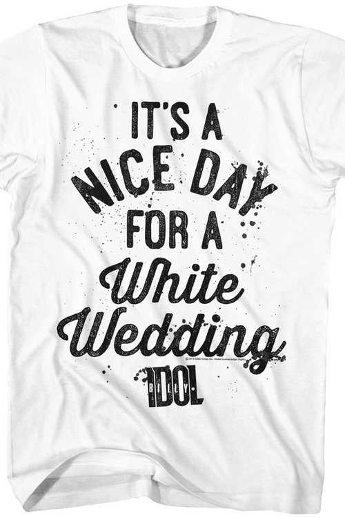 Nice Day For A White Wedding Billy Idol T-Shirtmain product image