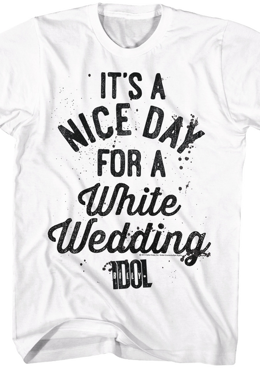 Nice Day For A White Wedding Billy Idol T-Shirt - main product image