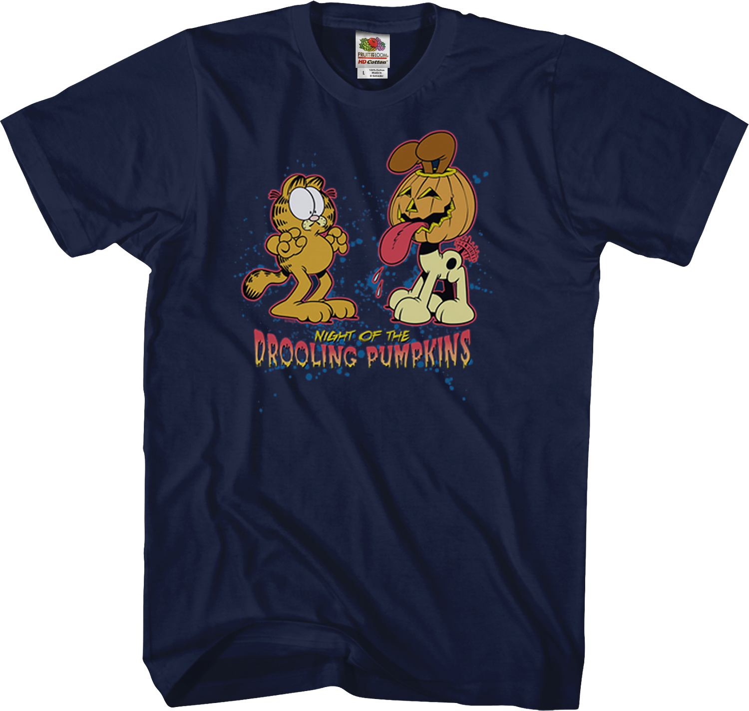 Night Of The Drooling Pumpkins Garfield T-Shirt