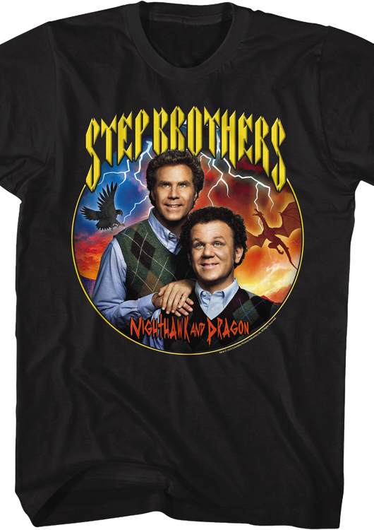 Nighthawk And Dragon Step Brothers T-Shirt - main product image