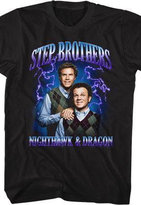 Nighthawk & Dragon Lightning Photo Step Brothers T-Shirt