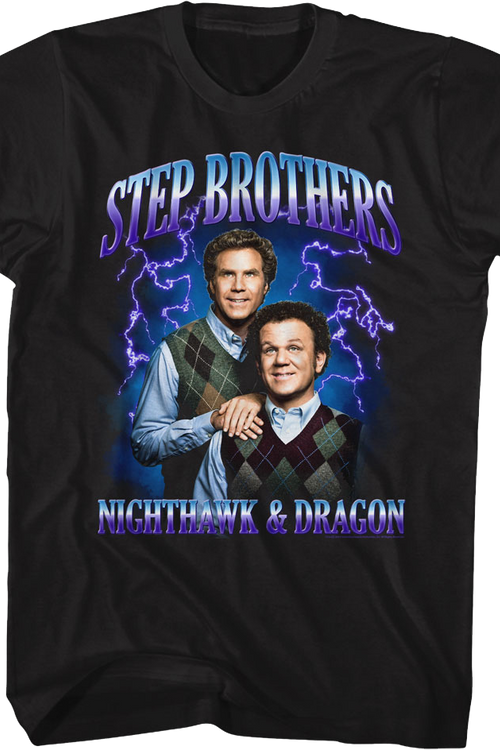 Nighthawk & Dragon Lightning Photo Step Brothers T-Shirtmain product image