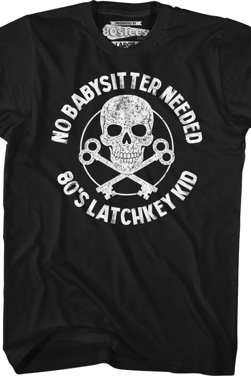 No Babysitter Needed 80's Latchkey Kid T-Shirtmain product image
