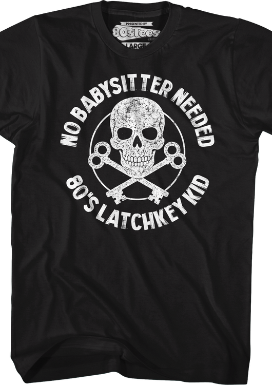 No Babysitter Needed 80's Latchkey Kid T-Shirt - main product image