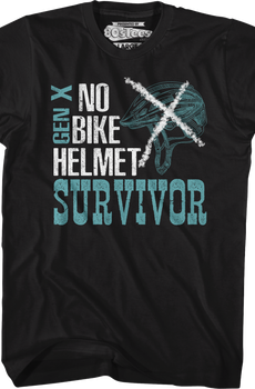 No Bike Helmet Survivor T-Shirt