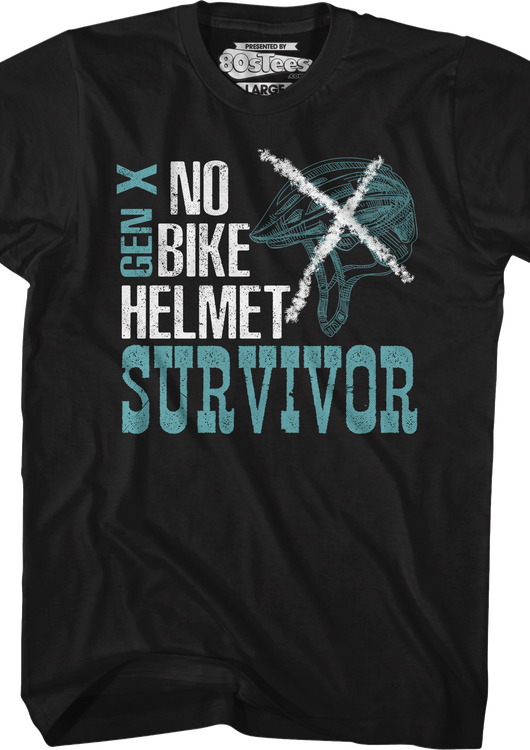 No Bike Helmet Survivor T-Shirt - main product image