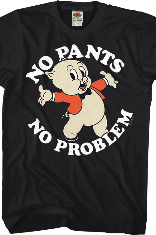 No Pants No Problem Porky Pig Looney Tunes T-Shirtmain product image
