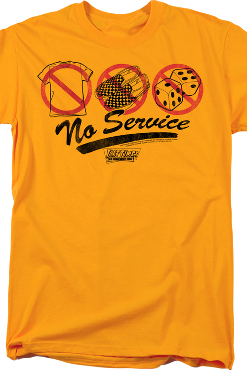 No Service Fast Times At Ridgemont High T-Shirt - main product image