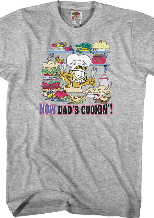 Now Dad's Cookin' Garfield T-Shirt - main product image