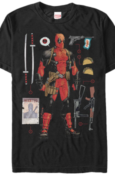 Numbered Items Deadpool T-Shirt