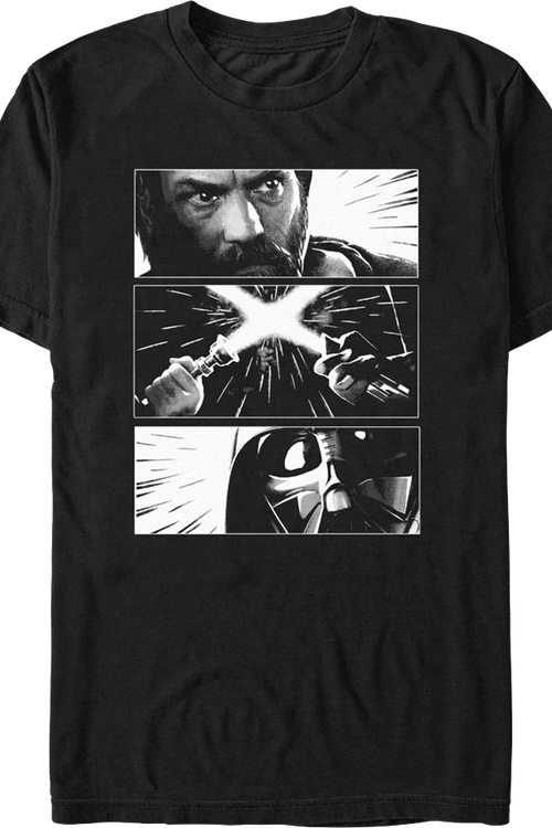Obi-Wan Kenobi and Darth Vader Panels Star Wars T-Shirtmain product image