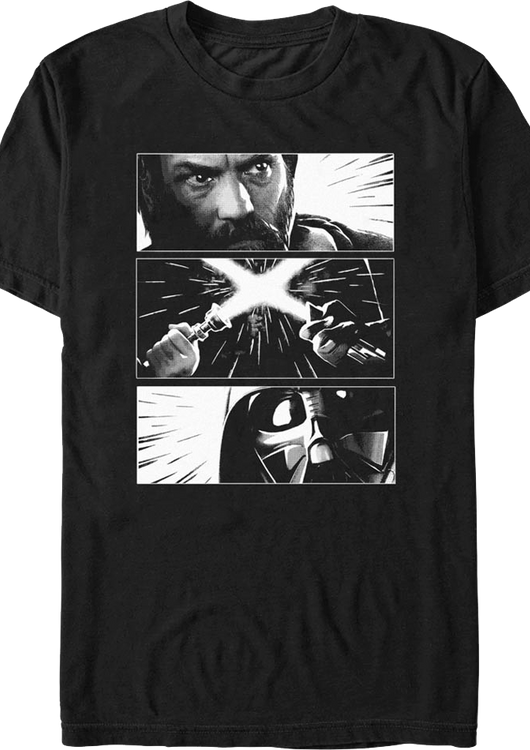 Obi-Wan Kenobi and Darth Vader Panels Star Wars T-Shirt - main product image