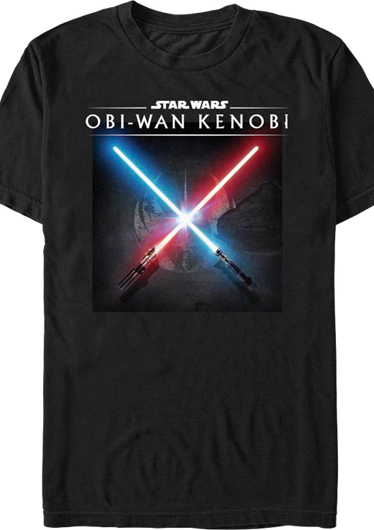 Obi-Wan Kenobi Darth Vader Crossed Lightsabers Star Wars T-Shirt - main product image