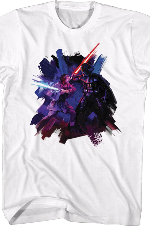 Obi-Wan Kenobi vs Darth Vader Painting Star Wars T-Shirtmain product image