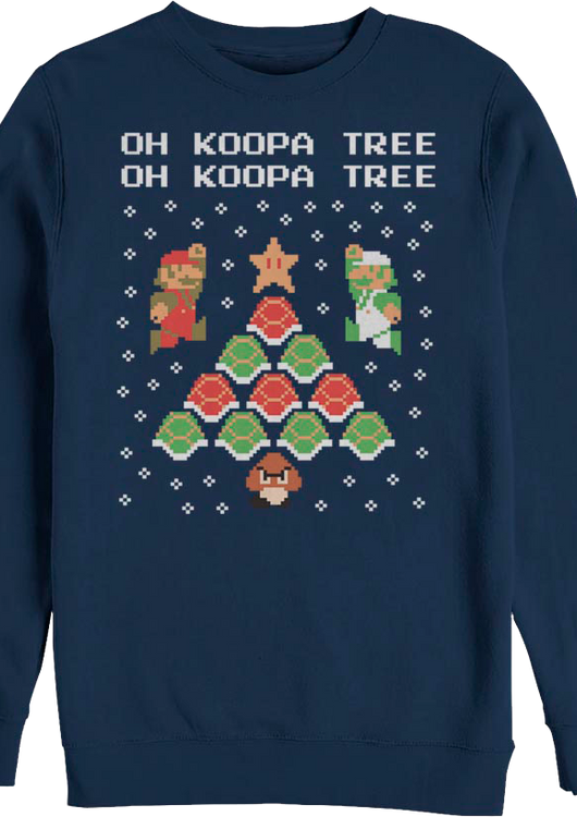 Oh Koopa Tree Super Mario Bros. Christmas Sweatshirt - main product image