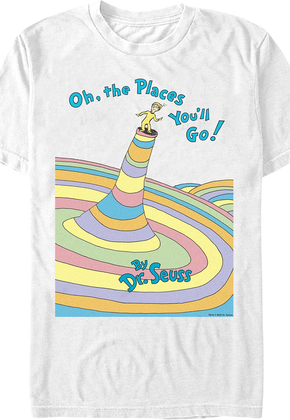 Oh, The Places You'll Go Cover Dr. Seuss T-Shirt