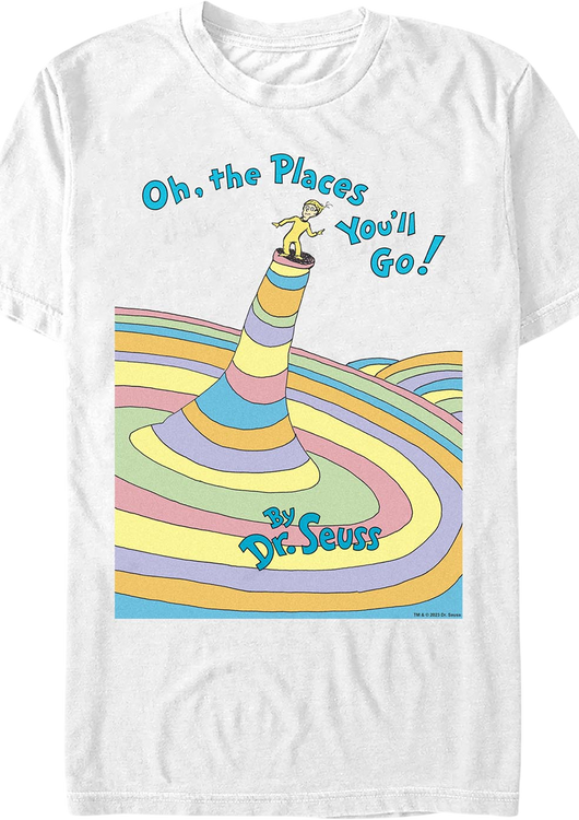 Oh, The Places You'll Go Cover Dr. Seuss T-Shirt - main product image