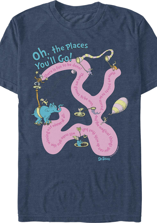 Oh, The Places You'll Go Journey Dr. Seuss T-Shirt - main product image