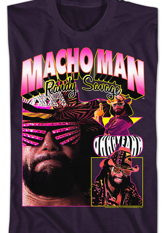 Blackberry Ohhh Yeahh Collage Macho Man Randy Savage T-Shirt - main product image