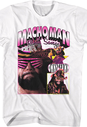 Ohhh Yeahh Collage Macho Man Randy Savage T-Shirt