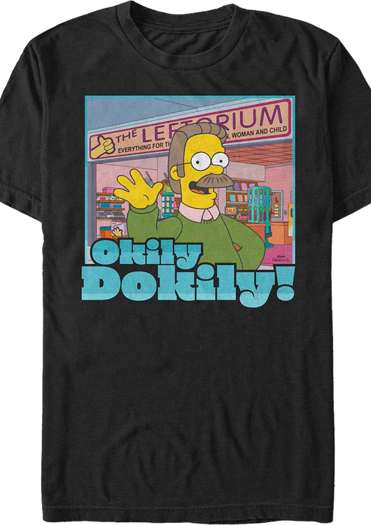 Okily Dokily Leftorium Simpsons T-Shirt - main product image