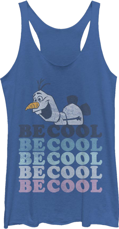 Ladies Olaf Be Cool Frozen Racerback Tank Top - main product image