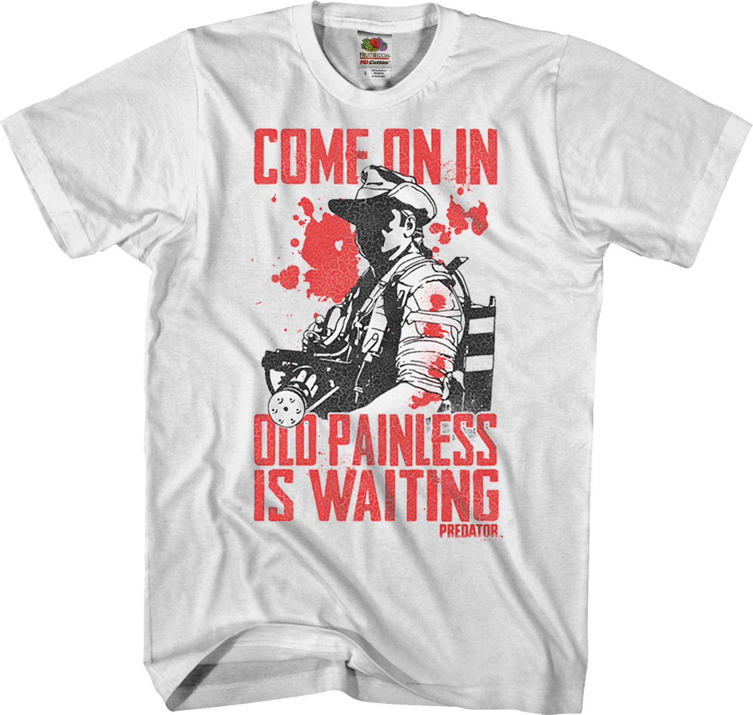 Old Painless Is Waiting Predator Shirt: 80s Movies: Predator T-Shirts