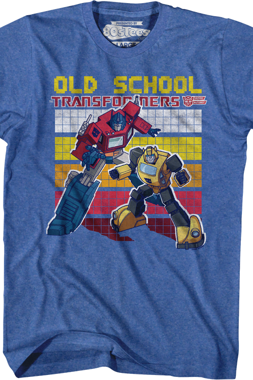 Old School Optimus Prime And Bumblebee Transformers T-Shirt - main product image