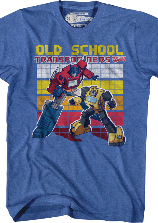 Old School Optimus Prime And Bumblebee Transformers T-Shirt - main product image