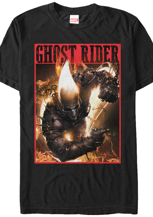 On Fire Ghost Rider T-Shirt - main product image