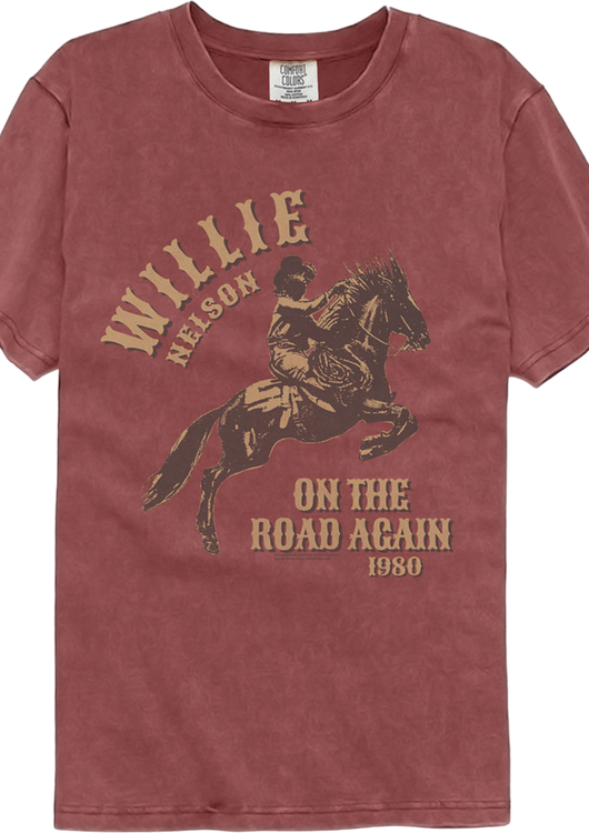 On The Road Again Willie Nelson Comfort Colors Brand T-Shirt - main product image