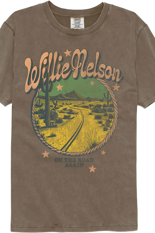 On The Road Again Willie Nelson Comfort Colors Brand T-Shirtmain product image